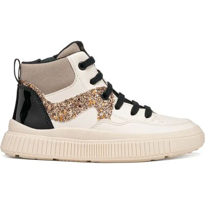Geox Sneaker Laquinny D Light Ivory / Light Bronze EU 32 Geox Sneaker Laquinny D Light Ivory / Light Bronze EU 32