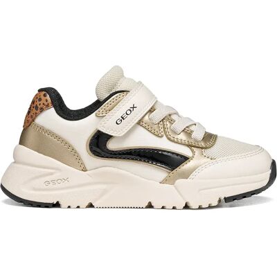 Geox Sneaker Loftus A Light Ivory / Platinum EU 28 Geox Sneaker Loftus A Light Ivory / Platinum EU 28
