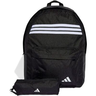 Adidas Zaino Classic 3 Stripes Horizontal 27l Black / White / White One Size Adidas Zaino Classic 3 Stripes Horizontal 27l Black / White / White One Size