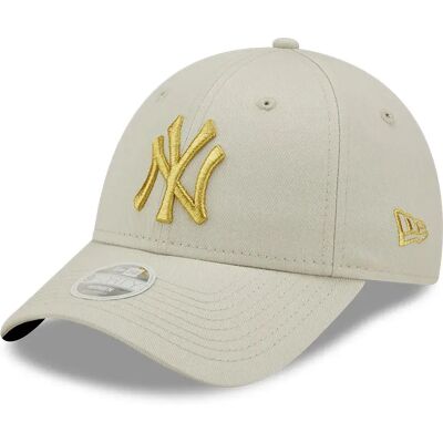 New Era Cappellino Con Visiera New York Yankees Metallic Logo 9forty® Stone One Size New Era Cappellino Con Visiera New York Yankees Metallic Logo 9forty® Stone One Size