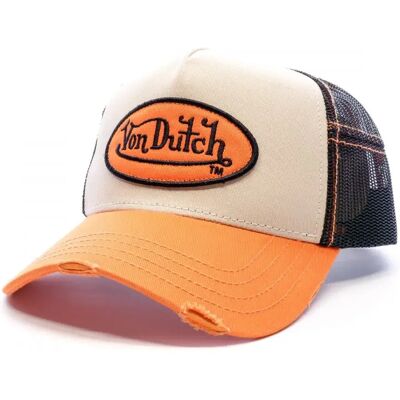 Von Dutch Cappello Trucker Sum Orange / Black / Beige One Size Von Dutch Cappello Trucker Sum Orange / Black / Beige One Size