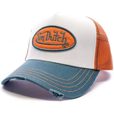 Von Dutch Cappello Trucker Vd/c2/sum/hun Blue / Orange / White One Size Von Dutch Cappello Trucker Vd/c2/sum/hun Blue / Orange / White One Size