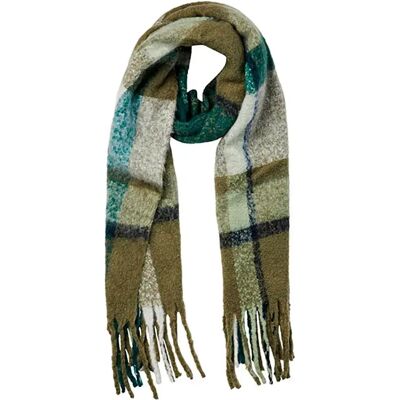 Pieces Sciarpa Bea Long Deep Lichen Green / Aop Check One Size Pieces Sciarpa Bea Long Deep Lichen Green / Aop Check One Size