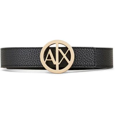 Armani Exchange Cintura Di Pelle 91118 Black / Gold 90 cm Armani Exchange Cintura Di Pelle 91118 Black / Gold 90 cm