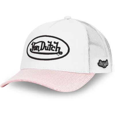 Von Dutch Cappellino Con Visiera Shiny P White / Pink One Size Von Dutch Cappellino Con Visiera Shiny P White / Pink One Size