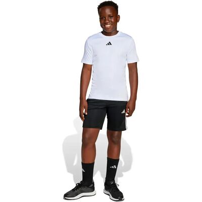 Adidas Set Train Essentials 3 Stripes Tee White / Black 7-8 Anni Adidas Set Train Essentials 3 Stripes Tee White / Black 7-8 Anni