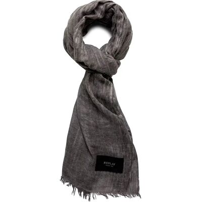 Replay Sciarpa Ax925.002.a101d Washed Black One Size Replay Sciarpa Ax925.002.a101d Washed Black One Size