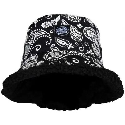 Santa Cruz Cappello A Secchiello Screaming Paisley Black / White One Size Santa Cruz Cappello A Secchiello Screaming Paisley Black / White One Size