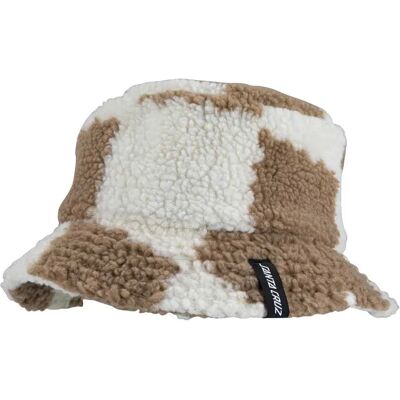 Santa Cruz Cappello A Secchiello Sydney Brown Checkerboard One Size Santa Cruz Cappello A Secchiello Sydney Brown Checkerboard One Size