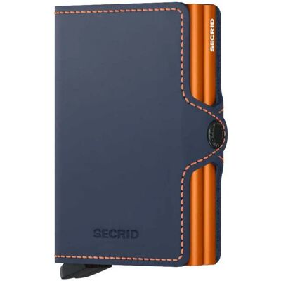 Secrid Portafoglio In Pelle Twinwallet Matte Night Blue & Orange One Size Secrid Portafoglio In Pelle Twinwallet Matte Night Blue & Orange One Size