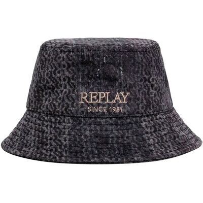 Replay Cappellino Con Visiera Aw333.000.a0900r Washed Black S-M Replay Cappellino Con Visiera Aw333.000.a0900r Washed Black S-M