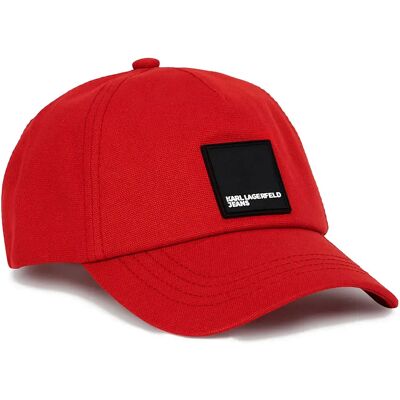 Karl Lagerfeld Jeans Cappellino Con Visiera A1w33002 Box Logo Pompeian Red One Size Karl Lagerfeld Jeans Cappellino Con Visiera A1w33002 Box Logo Pompeian Red One Size