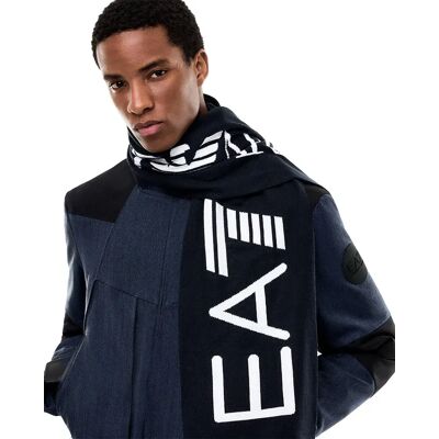 Ea7 Emporio Armani Sciarpa 7x000909_af1199 Armani Blue / White M Ea7 Emporio Armani Sciarpa 7x000909_af1199 Armani Blue / White M