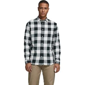 Jack & Jones Camicia A Maniche Lunghe Gingham Twill Whisper White / Slim Fit XL Jack & Jones Camicia A Maniche Lunghe Gingham Twill Whisper White / Slim Fit XL