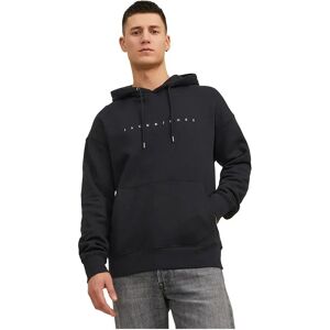 Jack & Jones Felpa Con Cappuccio Star Black L Jack & Jones Felpa Con Cappuccio Star Black L