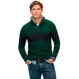 Superdry Polo A Maniche Lunghe Classic Rugby Henley Enamel Green/Eclipse Navy L Superdry Polo A Maniche Lunghe Classic Rugby Henley Enamel Green/Eclipse Navy L