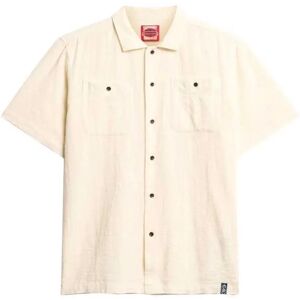 Superdry Camicia A Maniche Corte Merchant Textured Off White 2XL Superdry Camicia A Maniche Corte Merchant Textured Off White 2XL