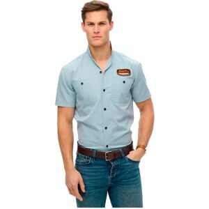 Superdry Camicia A Maniche Corte Mechanic Blue Fog M Superdry Camicia A Maniche Corte Mechanic Blue Fog M