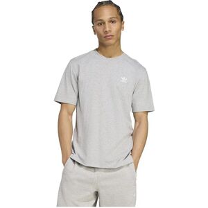 Adidas Originals Maglietta A Maniche Corte Trefoil Essentials Medium Grey Heather / White L Adidas Originals Maglietta A Maniche Corte Trefoil Essentials Medium Grey Heather / White L