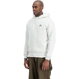 Alpha Industries Felpa Con Cappuccio Basic Small Logo Pastel Grey Melange 3XL Alpha Industries Felpa Con Cappuccio Basic Small Logo Pastel Grey Melange 3XL