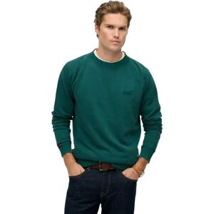 Superdry Felpa Essential Logo Washed Twill Green M Superdry Felpa Essential Logo Washed Twill Green M