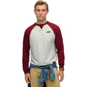 Superdry Maglietta A Maniche Lunghe Vintage Athletic Baseball Grey Grindle / Rich Burgundy L Superdry Maglietta A Maniche Lunghe Vintage Athletic Baseball Grey Grindle / Rich Burgundy L