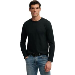 Superdry Maglietta A Maniche Lunghe Classic Cotton Linen Jet Black L Superdry Maglietta A Maniche Lunghe Classic Cotton Linen Jet Black L