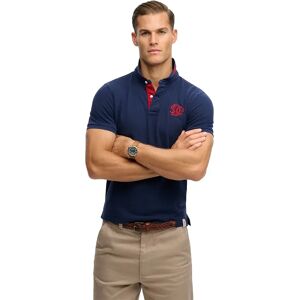 Superdry Polo A Maniche Corte Pique Monogram Darkest Navy / Red 2XL Superdry Polo A Maniche Corte Pique Monogram Darkest Navy / Red 2XL
