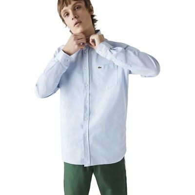 Lacoste Camicia A Maniche Lunghe Cotton Oxford Hemisphere Blue 38 Lacoste Camicia A Maniche Lunghe Cotton Oxford Hemisphere Blue 38