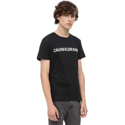 Calvin Klein Jeans Maglietta A Maniche Corte Logo CK Black XL Calvin Klein Jeans Maglietta A Maniche Corte Logo CK Black XL