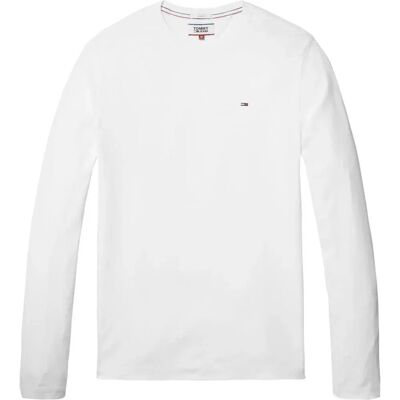 Tommy Jeans Maglietta A Maniche Lunghe Original Ribbed Organic Cotton Classic White S Tommy Jeans Maglietta A Maniche Lunghe Original Ribbed Organic Cotton Classic White S
