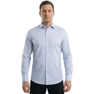 Hackett Camicia A Maniche Lunghe Two Colour Cotton London Ggham Sky / Blue XL Hackett Camicia A Maniche Lunghe Two Colour Cotton London Ggham Sky / Blue XL