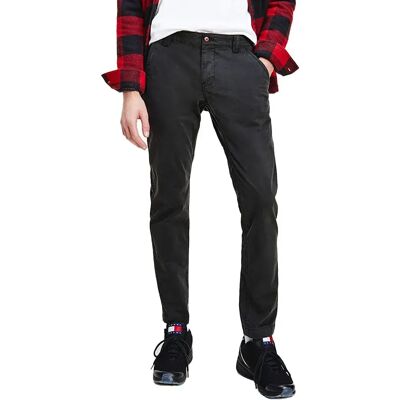 Tommy Jeans Pantaloni Chino Scanton Black 33 Tommy Jeans Pantaloni Chino Scanton Black 33