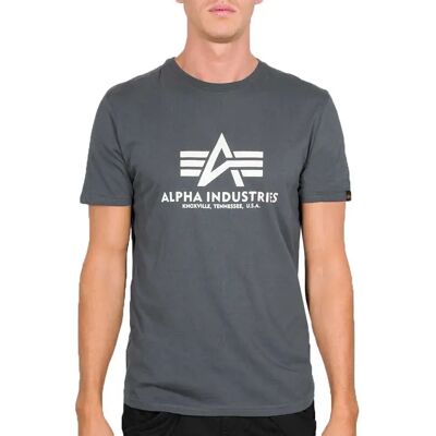 Alpha Industries Maglietta A Maniche Corte Basic Greyblack L Alpha Industries Maglietta A Maniche Corte Basic Greyblack L