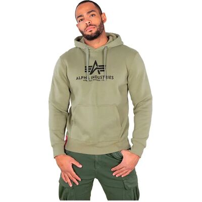 Alpha Industries Felpa Con Cappuccio Basic Olive XS Alpha Industries Felpa Con Cappuccio Basic Olive XS