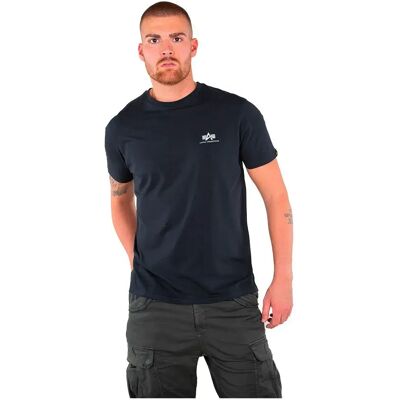 Alpha Industries Maglietta A Maniche Corte Basic Small Logo Rep.Blue 2XL Alpha Industries Maglietta A Maniche Corte Basic Small Logo Rep.Blue 2XL