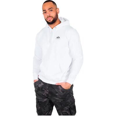 Alpha Industries Felpa Con Cappuccio Basic Small Logo White XL Alpha Industries Felpa Con Cappuccio Basic Small Logo White XL