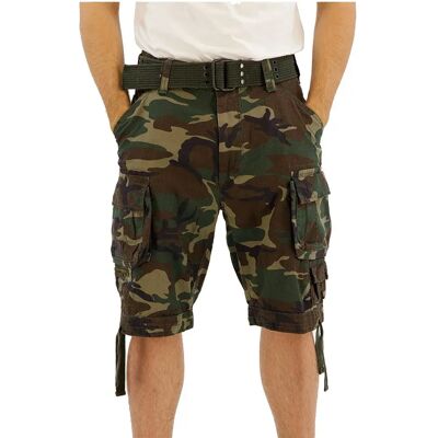 Brandit Pantaloni Corti Savage Vintage Woodland L Brandit Pantaloni Corti Savage Vintage Woodland L