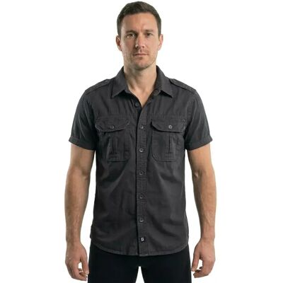 Brandit Camicia A Maniche Corte Vintage Black M Brandit Camicia A Maniche Corte Vintage Black M