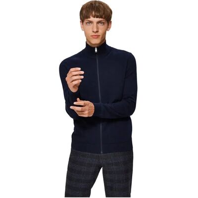 Selected Maglione Con Zip Completo Berg Navy Blazer / Detail Melange 2XL Selected Maglione Con Zip Completo Berg Navy Blazer / Detail Melange 2XL
