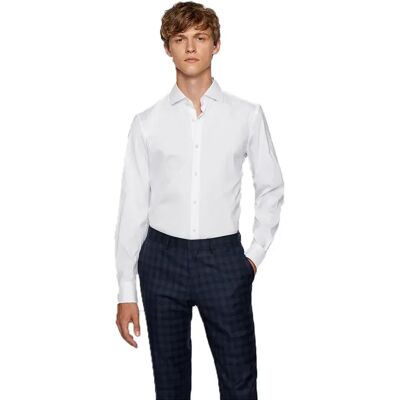 Boss Camicia A Maniche Lunghe P Hank Spread 21 White 38 Boss Camicia A Maniche Lunghe P Hank Spread 21 White 38