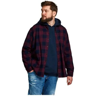 Jack & Jones Camicia A Maniche Lunghe Gingham Twill Port Royale 5XL Jack & Jones Camicia A Maniche Lunghe Gingham Twill Port Royale 5XL