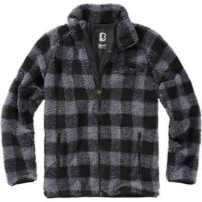 Brandit Giacca Teddy Black / Grey S Brandit Giacca Teddy Black / Grey S
