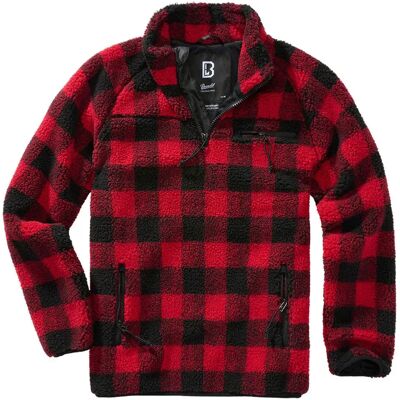 Brandit Giacca Teddy Troyer Red / Black 5XL Brandit Giacca Teddy Troyer Red / Black 5XL