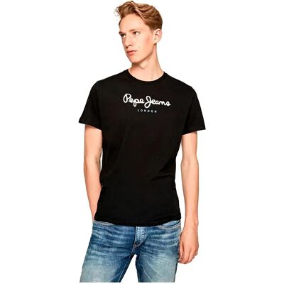 Pepe Jeans Maglietta A Maniche Corte Eggo Black XL Pepe Jeans Maglietta A Maniche Corte Eggo Black XL