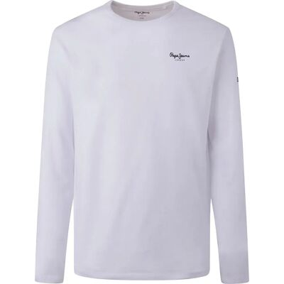 Pepe Jeans Maglietta A Maniche Lunghe Original Basic 2 White 2XL Pepe Jeans Maglietta A Maniche Lunghe Original Basic 2 White 2XL