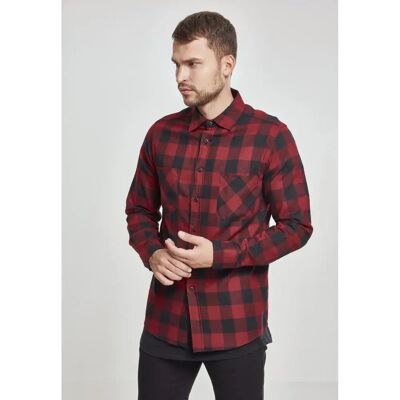 Urban Classics Camicia A Maniche Lunghe Basic Flannel Black / Red S Urban Classics Camicia A Maniche Lunghe Basic Flannel Black / Red S
