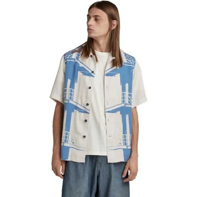 G-star Camicia A Maniche Corte Hawaii Commando Whitebait L G-star Camicia A Maniche Corte Hawaii Commando Whitebait L