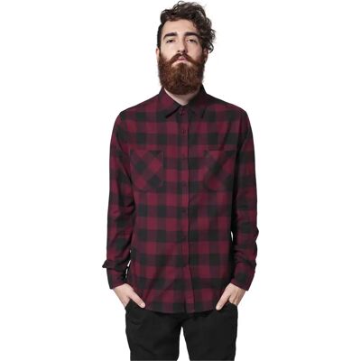 Urban Classics Camicia A Maniche Lunghe Flanell Gt Black / Brown XL Urban Classics Camicia A Maniche Lunghe Flanell Gt Black / Brown XL