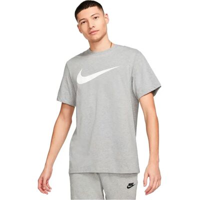 Nike Maglietta A Maniche Corte Sportswear Swoosh Dk Grey Heather / White M Nike Maglietta A Maniche Corte Sportswear Swoosh Dk Grey Heather / White M